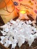 Pratikbox Pratikbox Fiyonk / Saten 2cm'lik / Hediyelik / Süsleme / Nişan/ Beyaz Renk / 35 Adet / Silikonlu thumbnail 1