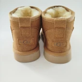 HAKİKİ SÜET DERİ KÜRKLÜ İNCE TABAN KADIN BOT TABA thumbnail 3