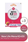 New Life Mena K2+D3 60 Kapsül 3 Adet thumbnail 1