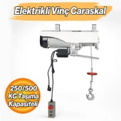 Elektrikli Vinç 250/500 KG Caraskal Güçlü Motorlu Çelik Halatlı Yük Kaldırma Makinesi asansör Vinci thumbnail 2