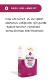 New Life GinVit-Lc L- Carnitine 30 Film Tablet 4 Adet thumbnail 4