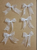 Pratikbox Fiyonk / Tül 2cm'lik / Hediyelik / Süsleme / BEYAZ Renk / 50 Adet thumbnail 3