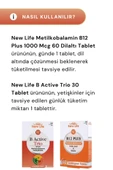 New Life B12 Plus 60 Tablet & New Life B Active Trio Dil Altı 30 Tablet thumbnail 5