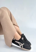Zlay Siyah Cilt Bej Detaylı Bağcıklı Spor Ayakkabı thumbnail 3