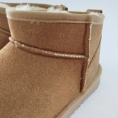 HAKİKİ SÜET DERİ KÜRKLÜ İNCE TABAN KADIN BOT TABA thumbnail 6