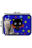 PeraMila Elekli Tuvalet Önü Desenli Kedi Kumu Paspas 45 X 60 Cm thumbnail 2