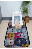PeraMila BÜYÜK BOY ELEKLİ TUVALET ÖNÜ DESENLİ KEDİ KUMU PASPASI 60 x 120 cm thumbnail 1