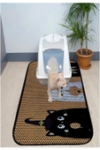 PeraMila BÜYÜK BOY ELEKLİ TUVALET ÖNÜ DESENLİ KEDİ KUMU PASPASI 60 x 120 cm thumbnail 1