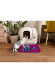 PeraMila Elekli Tuvalet Önü Desenli Kedi Kumu Paspas 45 X 60 Cm thumbnail 1