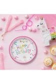 Big Party Happy Birthday Pembe Karton Tabak Bardak Set 8 Kişilik thumbnail 1