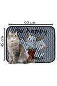 PeraMila Elekli Tuvalet Önü Desenli Kedi Kumu Paspas 45 X 60 Cm thumbnail 2
