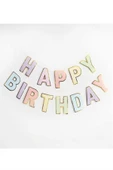 Big Party Happy Birthday Varak Baskılı Makaron Banner thumbnail 2