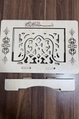 PeraMila Üç Kademeli Ahşap Rahle Kuran-ı Kerim & Kitap Okuma Standı Tablet Laptop Tutucu Nota Standı thumbnail 3