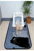 PeraMila BÜYÜK BOY ELEKLİ TUVALET ÖNÜ DESENLİ KEDİ KUMU PASPASI 60 x 120 cm thumbnail 1