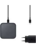 OUTLET Samsung EP-P2400T 15W Kablosuz Hızlı Şarj Cihazı + 25W Başlık + 1m Type-C to Type Kablo - Siyah EP-P2400TBEGWW OUTLET thumbnail 2
