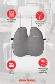 Ultralüks Kelebek Visco Ortopedik Ofis Bel Destek Yastığı - Gri - Ergo Travel thumbnail 5