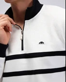 Ellesse EM619 Erkek Yarım Fermuarlı Beyaz Sweat thumbnail 3
