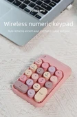 Renkli Daktilo Tarzı Vintage Kablosuz Wıreless Numeric Keypad 18 Tuşlu Sayısal Klavye Numpad thumbnail 9