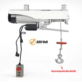 Elektrikli Vinç 400/800 KG Caraskal Uzaktan Kumandalı 30 m Halatlı Yük Kaldırma Makinesi thumbnail 1