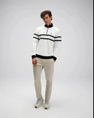 Ellesse EM619 Erkek Yarım Fermuarlı Beyaz Sweat thumbnail 1