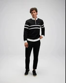 Ellesse EM619 Erkek Yarım Fermuarlı Siyah Sweat thumbnail 4