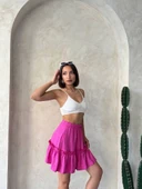 Çingene keten etek fuşya s24808 thumbnail 4