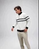 Ellesse EM619 Erkek Yarım Fermuarlı Beyaz Sweat thumbnail 2