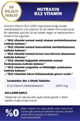 Nutraxin B12 Vitamin 1000mcg 60 Tablet 2 Adet thumbnail 7