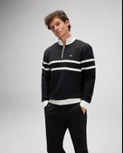 Ellesse EM619 Erkek Yarım Fermuarlı Siyah Sweat thumbnail 3