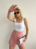 Kapaklı şort etek pudra s208 thumbnail 3