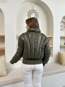 Puffer kısa mont haki st25534 thumbnail 2