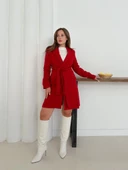 Cepli kuşaklı kaşe kaban kırmızı st26458 thumbnail 1