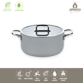 Amboss Sera Nova Seramik Yanmaz Yapışmaz Derin Tencere 24 Cm Gri thumbnail 1