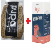 Kanarya Yemi 1 Kg Karışık Taneli + Keyf Astimasol (kuşlarda Nefes Acıcı ) Kuş Vitamini 50 Cc - 1