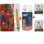 Muhabbet Kuşu Ballı Kraker 10 Lu+ Muhabbet Kuşu Vitamin 50 Cc (astımsol) + 2 Adet Gaga Taşı - 1