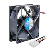 Powermaster 12 Volt 8x8 Cm Pc Kasa Fanı 80x80x25 Mm Soğutucu Fan 4 Kablolu thumbnail 1