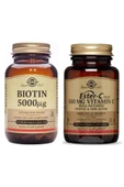Solgar Biotin 5000 Mcg 50 Kapsül+ Ester-c Plus 500 Mg 50 Kapsül thumbnail 1