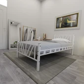 Gardenya Tek Kişilik 90x200 cm Metal Karyola A Kalite, Ses Çıkarmaz ,Ölçülü Model Karyola Beyaz 1640-b thumbnail 3