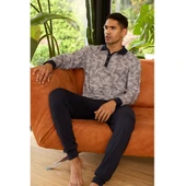 Kly Jakarlı Yakalı Patlı Bilekli Erkek Pijama Takım thumbnail 1