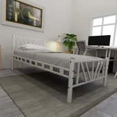 Gardenya Tek Kişilik 90x190 cm Metal Karyola A Kalite, Ses Çıkarmaz ,Ölçülü Model Karyola Beyaz 1640-a thumbnail 2