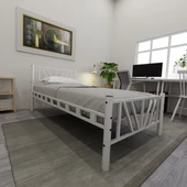 Gardenya Tek Kişilik 90x190 cm Metal Karyola A Kalite, Ses Çıkarmaz ,Ölçülü Model Karyola Beyaz 1640-a thumbnail 4