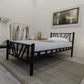 Gardenya Tek Kişilik 90x200 cm Metal Karyola A Kalite, Ses Çıkarmaz ,Ölçülü Model Karyola Siyah 1641-b thumbnail 1