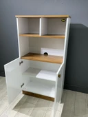 Deren Banyo Dolabı Çok Amaçlı Dolap Bölmeli Raf Beyaz - Ceviz 72 cm thumbnail 2