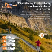 M104 Drone,Fırçasız Motorlu, Engel aşabilen,Uzun Aydınlatmalı,Brushless motorlu 4K Akıllı Drone thumbnail 3