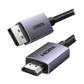 UGREEN 4K 1080P@120Hz Displayport 1.2 to HDMI 1.4 Örgülü Kablo, 1.5m, 35841 thumbnail 2