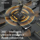 JS22PRO Drone,4K Uzaktan Kumandalı, Fırçasız motorlu 360 Roll Özellikli , Çift lens Korumalı Drone thumbnail 5