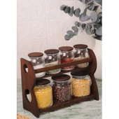 Bambum Nero Bench 8 Parça 2 Katlı Standlı Baharatlık Seti Yatay thumbnail 4