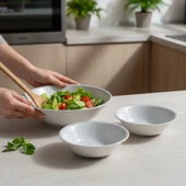 GÜRAL PORSELEN Enternasyonel Arnim 3 Parça Kase Seti 16 cm & 23 cm 1401 thumbnail 1