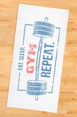 Dijital Baskı Eat Sleep GYM Repeat Spor Havlusu HVL0241 RENKLİ 80 X 160 thumbnail 2