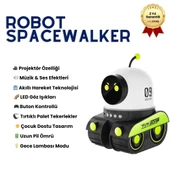 ROBOT SPACEWALKER Akıllı Yürüyen Işıklı Müzikli Oyuncak Robot, Hareketli Kollar, Ses Efektleri, Çocuk Eğitim ve Eğlence Robotu | HZLSTORE thumbnail 1
